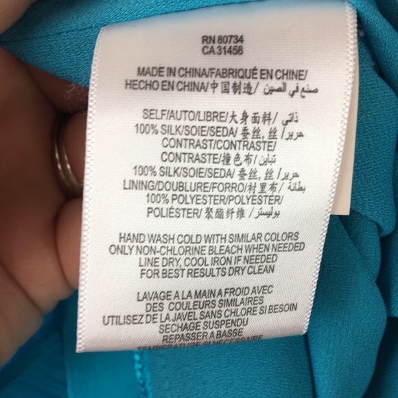 BCBGENERATION Turquoise 100% Silk Dress Sz S - Picture 7 of 7